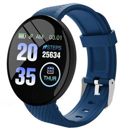 Bluetooth Fitness Tracker Relojes digitales Smartwatch Hombres Mujeres Presión arterial IOS Android Pulsera inteligente D18