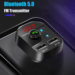 Bluetooth FM-zender Handen Gratis Auto Kit Auto Styling MP3 Muziekspeler TF Flash Music 5V 3.1A USB-oplader 12V-24V FM