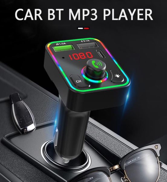 Transmisor FM Bluetooth Adaptador de radio inalámbrico Kit de manos para auto 31A Puerto USB PD Tipo C Cargador rápido 3356764