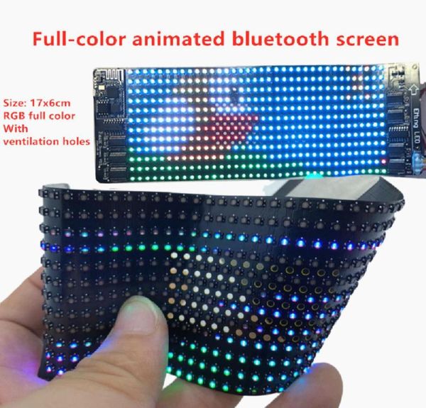 Bluetooth a todo color impermeable RGB RGB Módulo LED flexible 1236 Pixel Matriz Signo Matriz LED LED SN1641646