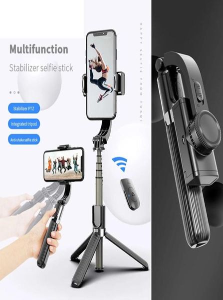 Bluetooth Handheld Gimbal Stabilizer Phone Mobile Phone Stick Stick Holder Adjustable Stand pour iPhoneHuawei8239447