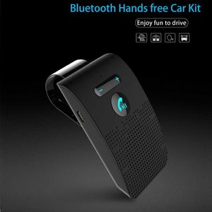 Bluetooth Handsfree Car Kit 5.0 Sun Visor Clip Draadloze audio-ontvanger Speakerphone Luid Speaker Muziekspeler met Microfoon