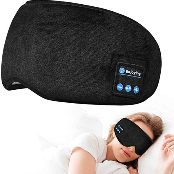 Bandeau Bluetooth masque pour les yeux de sommeil casque de sommeil casque Bluetooth sommeil doux élastique confortable écouteurs de musique sans fil ombre