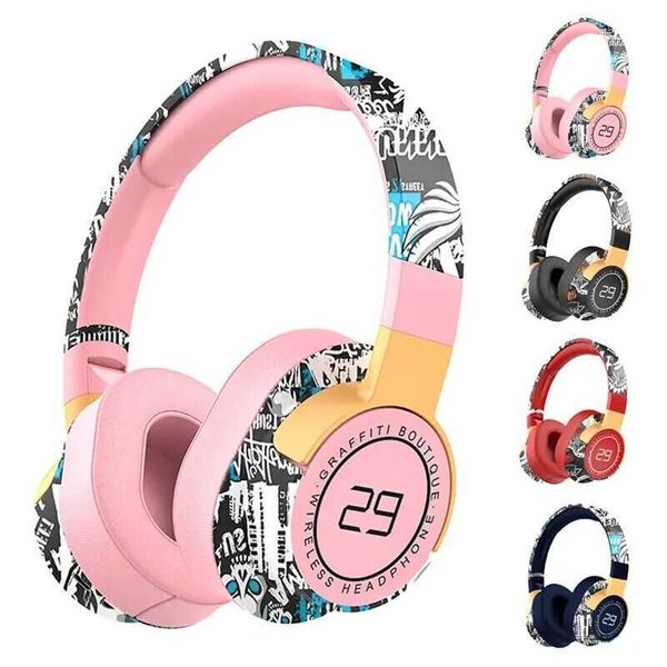 Auriculares Bluetooth Head Wear Stereo Hifi Sports Gaming Auriculares inalámbricos Música con micrófono Heavy Bass para PC Cumpleaños Regalo de Año Nuevo HKD230809