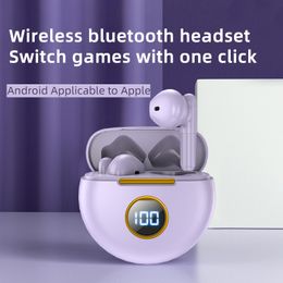 Bluetooth -hoofdtelefoon J88 oortelefoon Hoofdtelefoon Ruisreductie Draadloos in oorbakken Roze met microfoon voor telefoonbuien