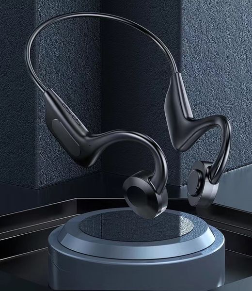 Auriculares Bluetooth para colgar en la oreja, conducción ósea, concepto de auriculares para teléfono, auriculares inalámbricos Bluetooth binaurales al por mayor