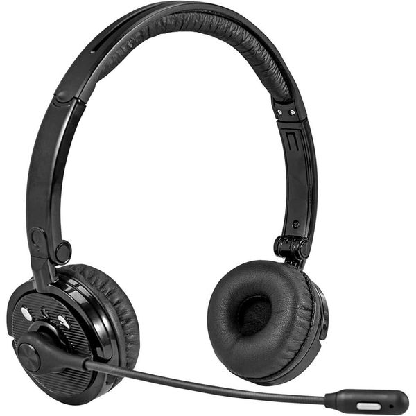 Casque Bluetooth avec bouton muet casque stéréo micro sans fil pour téléphones portables tablettes PC Skype