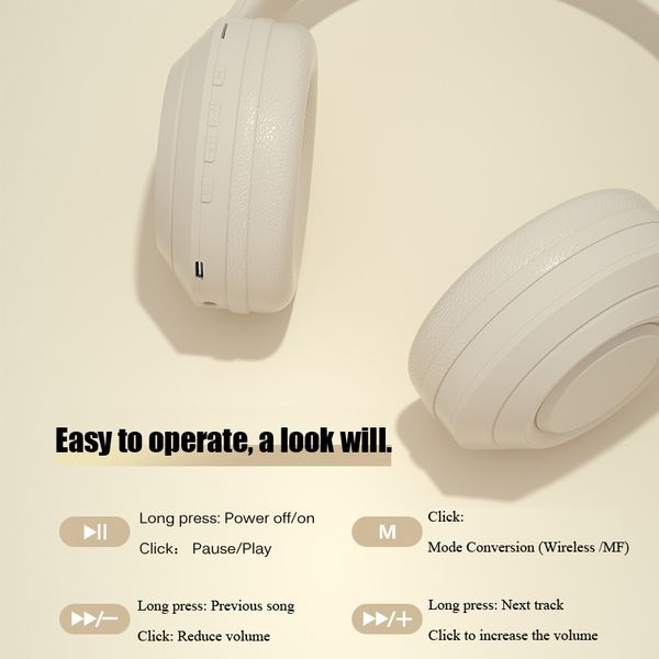 Bluetooth Headsets Automatic sans fil Hi-Fi Hi-Fi Heavy Bass Headphones