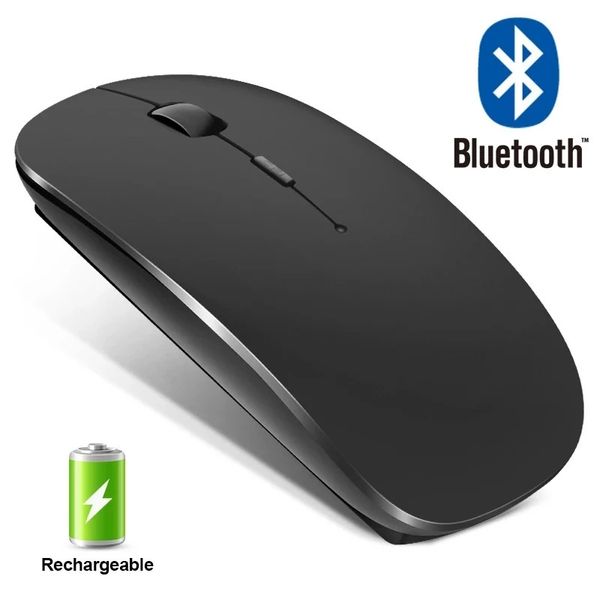 Ratones Bluetooth Ratón de carga de modo dual 5.0 Mute Silent Notebook Game Girls' G Wireless Black Mouse