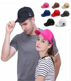 Bluetooth Music Baseball Cap Creative Canvas Sun Music Hands con aluriculares con altavoces de micrófono Sport Ball Hat TTA15622132054