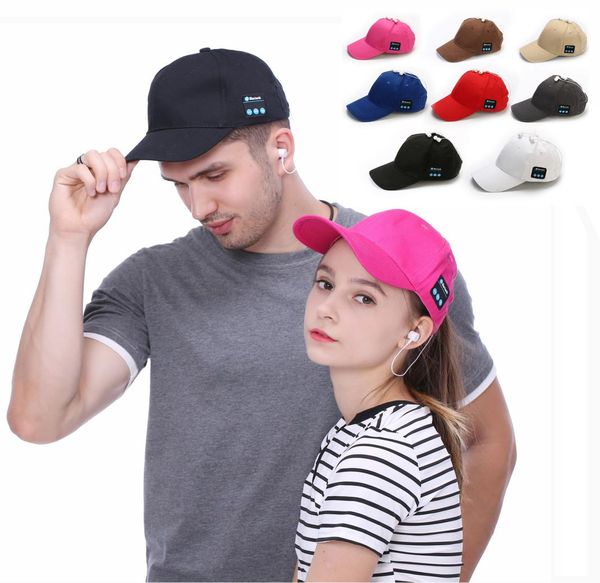 Bluetooth musique casquette de Baseball toile créative chapeau de soleil musique mains casque avec micro haut-parleur casquette Sport balle chapeau TTA15623419695