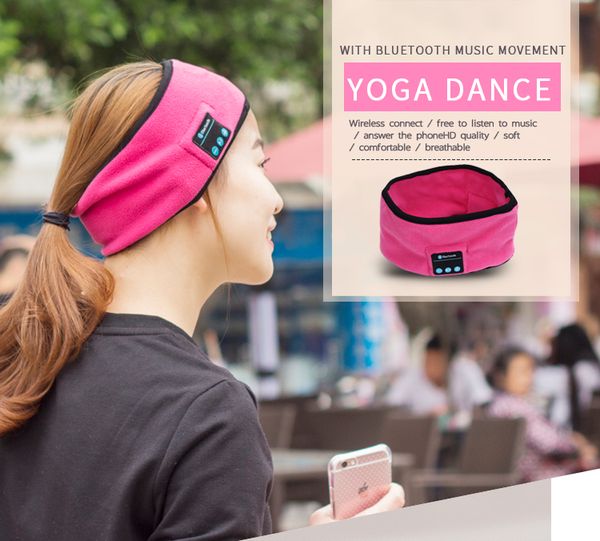 Chapeau de musique Bluetooth, bonnet tricoté sans fil, doux et chaud, mains libres, avec casque stéréo, bandeau de sport, de yoga et de danse