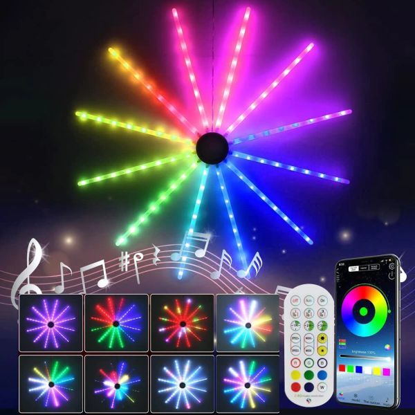 Bluetooth Music Smart Control Control Color Fight Fight Fight With Remote Room Wall Party Holiday Decor Strip LED