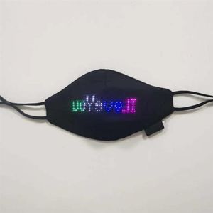 Bluetooth programmierbares leuchtendes LED-Bildschirmgesicht für Unisex-Musikparty, Weihnachten, Halloween, leuchtende Maske 1SJM226V