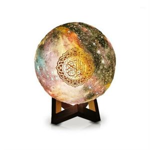 Bluetooth Quran Speaker Lamp met 7-kleuren Licht afstandsbediening Pers Moonlight Lamp Support MP3 FM TF Card Radio1