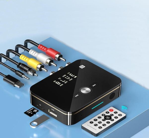 Émetteur récepteur Bluetooth 50 FM Audio stéréo AUX 35mm Jack RCA optique sans fil adaptateur Bluetooth télécommande pour TV2495300