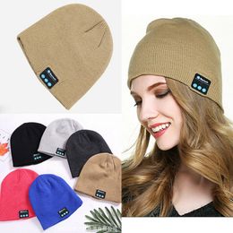 Bluetooth Smart Cap Hoofdtelefoon Headset Oortelefoon Zachte Warme Beanie Kerstmis Muziek Hoed Hoofdtelefoons met Microfoon