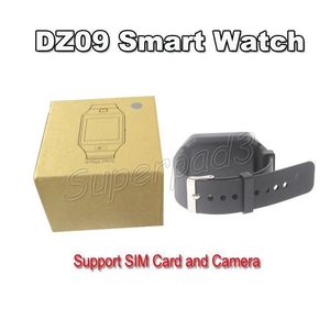 Bluetooth Smart Horloge Telefoon DZ09 voor Android iOS Smartphones SIM TF Camera Sedentaire Herinnering Passometer Anti-Lost TPU Polsband SmartWatch