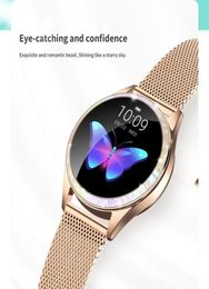 Bluetooth Smart Watch Femmes Full Screen Diamond Alloy Smart Watch Tamies Heart Monitor Sport Lady Watch pour iOS Android Xiaomi KW2039531957
