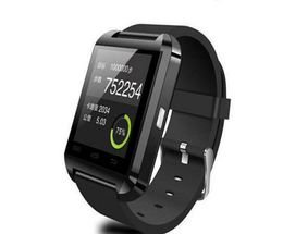 Bluetooth Smartwatch U8 Reloj inteligente Teléfono Mate Relojes de pulsera táctiles para iPhone 4S 5 5S Samsung S4 S5 Note 2 3 HTC Teléfono Android Sma1116619