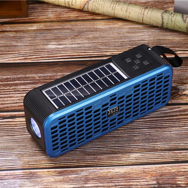 Le haut-parleur Bluetooth peut être chargé par l'énergie solaire Sports de plein air Portable Mini stéréo sans fil basse profonde haut-parleur sans fil à faible latence 1U3MD