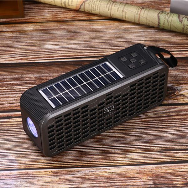 Le haut-parleur Bluetooth peut être chargé par l'énergie solaire Sports de plein air Portable Mini stéréo sans fil basse profonde haut-parleur sans fil à faible latence 485K4