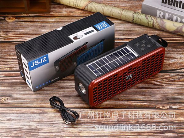 Le haut-parleur Bluetooth peut être chargé par l'énergie solaire Sports de plein air Mini haut-parleur sans fil stéréo sans fil portable à faible latence et basses profondes