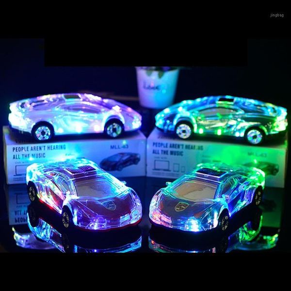 Mini haut-parleurs Bluetooth Haut-parleur TWS Subwoofer Sports Car Forme Coloré Crystal1