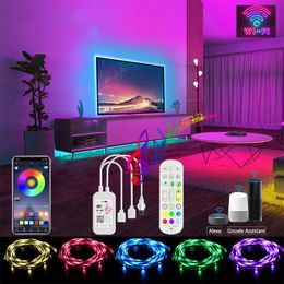 Strisce luminose a LED Bluetooth WIFI RGB 5050 2835 Strisce luminose a LED impermeabili a nastro flessibile