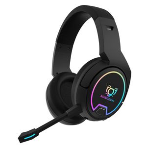 Bluetooth Wireless oortelefoons Hoge bas stereo RGB gaming -headset met microfoon PS4 PS5 PlayStation 4 5 PC USB Gamer -hoofdtelefoon voor laptopcomputer