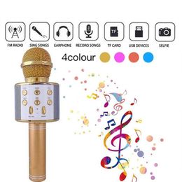 Bluetooth Wireless Microfoon Handheld Karaoke Mic USB Mini Home KTV voor muziek spelen zingende luidsprekerspeler Microfoons
