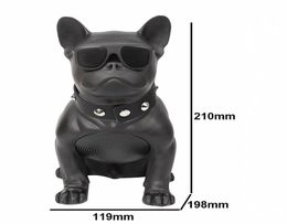 Altavoz inalámbrico Bluetooth cabeza de perro Bulldog regalo tarjeta de explosión dibujos animados altavoz creativo M10 para teléfono móvil inteligente 8960003