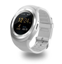 Bluetooth Y1 Relojes inteligentes Reloj Relogio Android Smartwatch Llamada telefónica SIM TF Cámara Sincronización para Sony HTC Huawei Xiaomi HTC Android P9123659