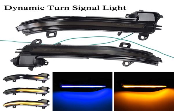 Luz intermitente dinámica LED azul y amarilla para espejo intermitente para BMW 1, 2, 3, 4 Series X1, F20, F22, F30, F34, F32, E842111715