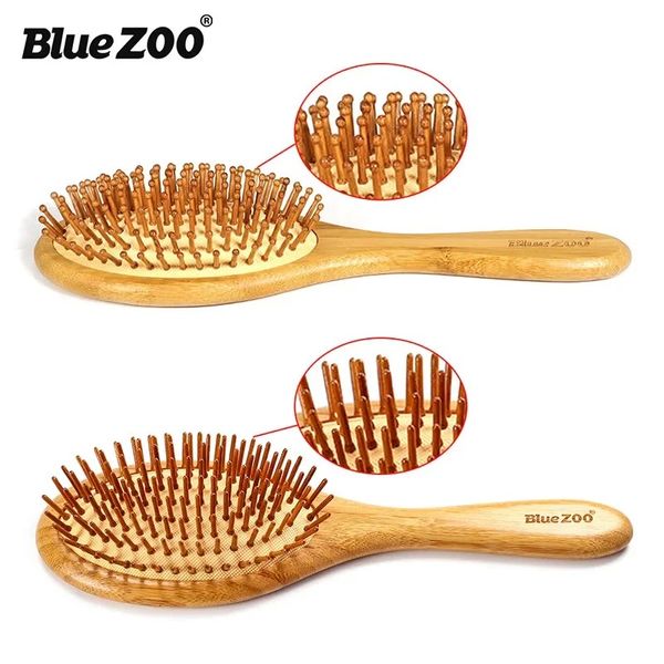 Bluezoo Care puro lana natural para bebés pincel de madera pincel para bebés cepillo para el cabello recién nacido