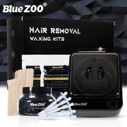 BlueZoo transfronterizo de comercio exterior Venta caliente Cabello de miel Cabina de cera Frijoles de cera All Black Non Stick Pot Terapia Cabello