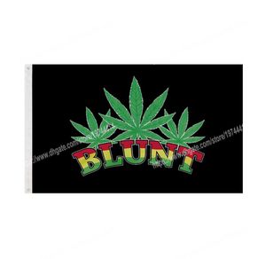 Blunt Leaf Rasta Reggae Jamaica Muziekvlag 90 x 150 cm 3 x 5ft Aangepaste banner Metalen gaten Grommets kunnen worden aangepast86470866382008