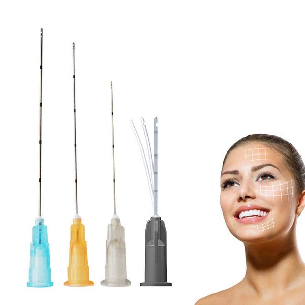 Pointe émoussée canule de remplissage hypodermique jetant aiguille plaine extrémies ennchet la canule endo nouée pour le remplissage de nez de visage d'acide urique 10pcs / sac