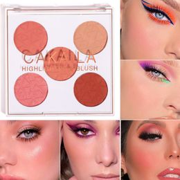 Blush 2023 Vijf kleurenpoeder Blusher Matte Carmine Makeup Palet Contour en markeerstift 230815