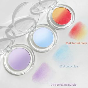 Blush 3 Colors Gradient Palette Cheeks Blue Purple Face Sunken Natural Brighten Makeup Korean Peach Rouge Cosméticos de belleza para mujeres 230725