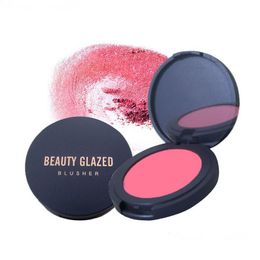 Blush schoonheid geglazuurd op make -up make -up pigment poeder compact mineraal gezicht geperst longlasting gemakkelijk te dragen privéetiket blozen dhbg8