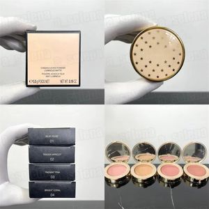 Rubor marca luminosa mate mejillas ojos rubor en polvo 5,5g base maquillaje bronceador colorete polvo prensado 4 colores