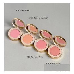 Rush Brand Silky B Powder 4 Colors Rose Tiern Apricot Radiant Pink Bright Coral Makeup Palette 5.5G Fard A Joues Poudre Soyeuse Drop oTrjk
