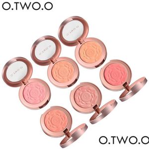 Blush Drop Ship O.Two.O Gezicht Ber Poeder Rouge Make-up Wang Mineralen Paletten Brush Palette Cream Natural B 12 Levering Gezondheid Schoonheid Dh5Fi