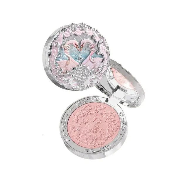 Blush fleur sait cygne Ballet velours gaufré Blush mat maquillage pressé fard à joues poudre palette femmes coffret cadeau 231017