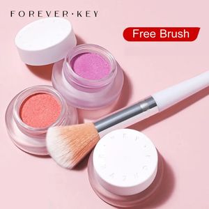 Blush Foreverkey Blush Zacht Glinsterend Matte Poeder Gezichtsmake-up Natuurlijke Verhelderende Hoogtepunt Naakt Make-up Crème 231006