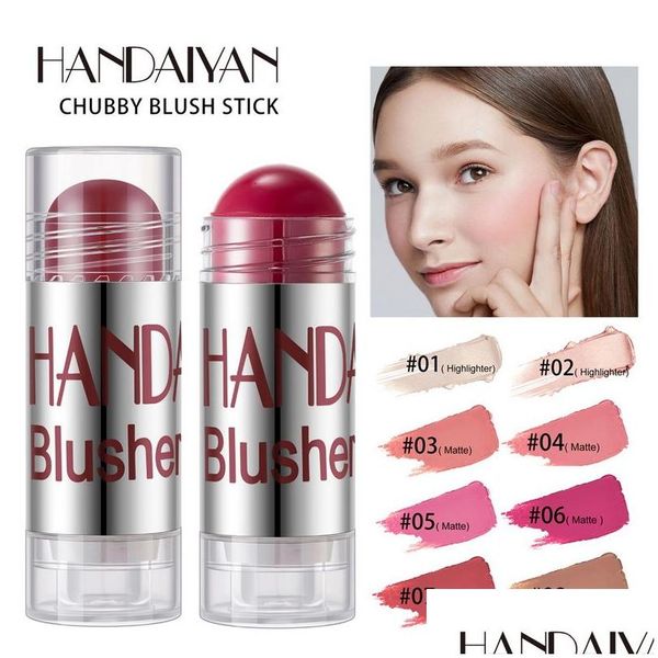 Blush Handaiyan Maquillage Surligneur Crème Stick Éclaircir Hydratant Lisse Rouge Effet Naturel Blush Visage Maquillage Drop Livraison Hea Dhlmw