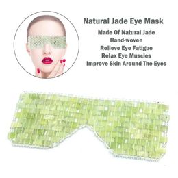 Blush haute qualité 100 masque pour les yeux en Jade naturel visage beauté outils de soins de la peau 231211