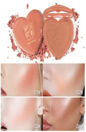 Blush Kiss Beauty Face Palette Bronzer Palette Coeur Sortie avec miroir Pumpkin Pigment de longue date du contour imperméable au fard à joues KB0477272909