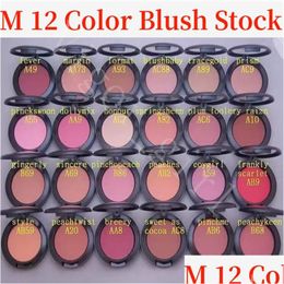 Blush M Brand B 12 Color Girl Face Beauty Maquillaje Sheertone Faed A Joues 6G Cosméticos de lujo para mujeres con entrega de gotas Salud Otohd